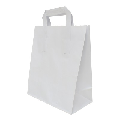 Medium White Kraft Paper SOS Bags 8x4x10